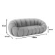 392-000004 Καναπές Embrace pakoworld βελούδο σε μπεζ απόχρωση 180x105x65εκ