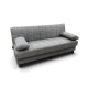 40-0315 NELY GREY ΥΦΑΣΜΑ 3ΘΕΣΙΟΣ ΚΑΝΑΠΕΣ/ΚΡΕΒΑΤΙ ΜΕ ΑΠΟΘ.ΧΩΡΟ 190X88X82εκ.
