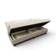 40-0316 NELY LIGHT BROWN ΥΦΑΣΜΑ 3ΘΕΣΙΟΣ ΚΑΝΑΠΕΣ/ΚΡΕΒΑΤΙ ΜΕ ΑΠΟΘ.ΧΩΡΟ 190X88X82εκ.
