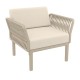 20-0939-3S PORTOFINO LOUNGE ΠΟΛΥΘΡΟΝΑ TAUPE/ΜΑΞ. BEIGE ΠΟΛ/ΝΙΟΥ 90X80Χ69εκ.