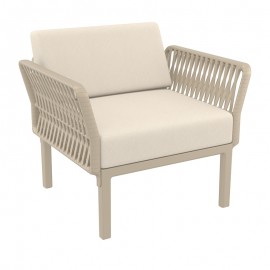 20-0939-3S PORTOFINO LOUNGE ΠΟΛΥΘΡΟΝΑ TAUPE/ΜΑΞ. BEIGE ΠΟΛ/ΝΙΟΥ 90X80Χ69εκ.