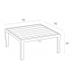 20-0941-3 PORTOFINO LOUNGE ΤΡΑΠΕΖΙ TAUPE 70X70X33εκ. ΠΟΛ/ΝΙΟΥ
