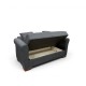 40-0319 VAVEL DARK GREY ΥΦΑΣΜΑ 2ΘΕΣΙΟΣ ΚΑΝΑΠΕΣ/ΚΡΕΒΑΤΙ ΜΕ ΑΠΟΘ.ΧΩΡΟ 156Χ85Χ80εκ.