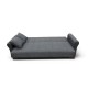 40-0317 VAVEL DARK GREY ΥΦΑΣΜΑ 3ΘΕΣΙΟΣ ΚΑΝΑΠΕΣ/ΚΡΕΒΑΤΙ ΜΕ ΑΠΟΘ.ΧΩΡΟ 216X85X80εκ.