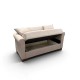 40-0320 VAVEL LIGHT BROWN ΥΦΑΣΜΑ 2ΘΕΣΙΟΣ ΚΑΝΑΠΕΣ/ΚΡΕΒΑΤΙ ΜΕ ΑΠΟΘ.ΧΩΡΟ 156Χ85Χ80εκ.