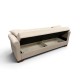 40-0318 VAVEL LIGHT BROWN ΥΦΑΣΜΑ 3ΘΕΣΙΟΣ ΚΑΝΑΠΕΣ/ΚΡΕΒΑΤΙ ΜΕ ΑΠΟΘ.ΧΩΡΟ 216X85X80εκ.