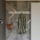 GR-HANG900-2 Κρεμάστρα Τοίχου Sara Γκρι 90x10cm