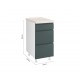 KD403FB88 Επιδαπέδια συρταριέρα κουζίνας AURA D40 3F B Πράσινο 40x60x85εκ.