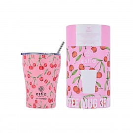 01-16876 ESTIA ΘΕΡΜΟΣ COFFEE MUG SAVE THE AEGEAN 350ml CHERRY ROSE