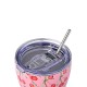01-16876 ESTIA ΘΕΡΜΟΣ COFFEE MUG SAVE THE AEGEAN 350ml CHERRY ROSE
