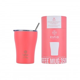 01-12199 ESTIA ΘΕΡΜΟΣ COFFEE MUG SAVE THE AEGEAN 350ml FUSION CORAL