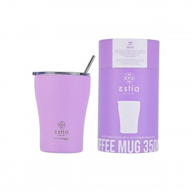 01-12090 ESTIA ΘΕΡΜΟΣ COFFEE MUG SAVE THE AEGEAN 350ml LAVENDER PURPLE