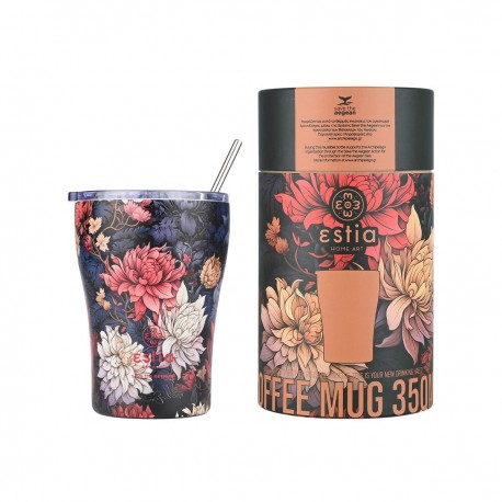 01-22945 ESTIA ΘΕΡΜΟΣ COFFEE MUG SAVE THE AEGEAN 350ml MIDNIGHT BLOSSOM