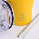01-12458 ESTIA ΘΕΡΜΟΣ COFFEE MUG SAVE THE AEGEAN 350ml PINEAPPLE YELLOW