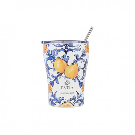 01-31756 ESTIA ΘΕΡΜΟΣ COFFEE MUG SAVE THE AEGEAN 350ml AMALFI COAST