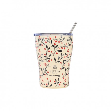 01-31701 ESTIA ΘΕΡΜΟΣ COFFEE MUG SAVE THE AEGEAN 350ml BLOOM BEIGE