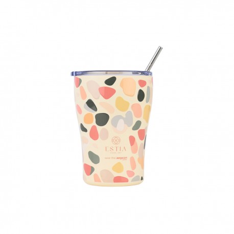 01-31718 ESTIA ΘΕΡΜΟΣ COFFEE MUG SAVE THE AEGEAN 350ml HUE PEBBLES