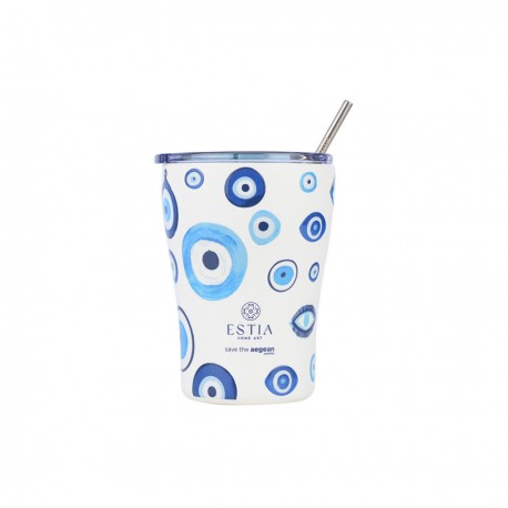 01-31749 ESTIA ΘΕΡΜΟΣ COFFEE MUG SAVE THE AEGEAN 350ml SPIRIT OF LUCK