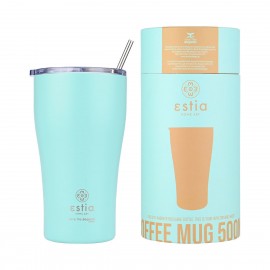 01-23171 ESTIA ΘΕΡΜΟΣ COFFEE MUG SAVE THE AEGEAN 500ml BERMUDA GREEN