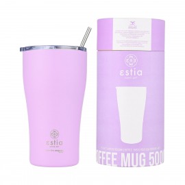 01-23195 ESTIA ΘΕΡΜΟΣ COFFEE MUG SAVE THE AEGEAN 500ml LAVENDER PURPLE