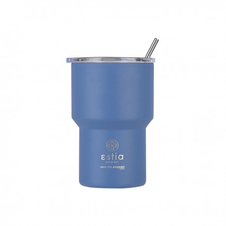 01-18450 ESTIA ΘΕΡΜΟΣ MUG LITE SAVE THE AEGEAN 400ml DENIM BLUE