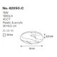 42050-C-Λευκό InLight Πλαφονιέρα οροφής LED 18W 4cct από λευκό ακρυλικό D:30cm (42050-C-Λευκό)