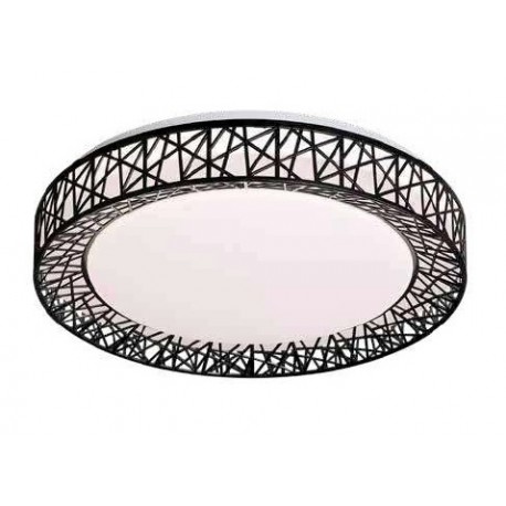 42049-Μα΄ύρο InLight Πλαφονιέρα οροφής LED 36W 4cct από λευκό ακρυλικό D:50cm (42049-Μα΄ύρο)