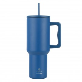 01-32234 ESTIA ΘΕΡΜΟΣ STRAW TUMBLER XL SAVE THE AEGEAN 1200ml DENIM BLUE