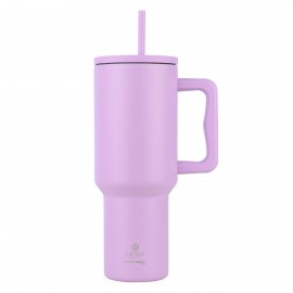01-32227 ESTIA ΘΕΡΜΟΣ STRAW TUMBLER XL SAVE THE AEGEAN 1200ml LAVENDER PURPLE