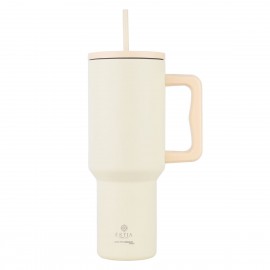 01-32197 ESTIA ΘΕΡΜΟΣ STRAW TUMBLER XL SAVE THE AEGEAN 1200ml LILY WHITE