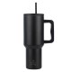 01-32180 ESTIA ΘΕΡΜΟΣ STRAW TUMBLER XL SAVE THE AEGEAN 1200ml MIDNIGHT BLACK