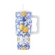 01-34832 ESTIA ΘΕΡΜΟΣ STRAW TUMBLER XL SAVE THE AEGEAN 900ml AMALFI COAST