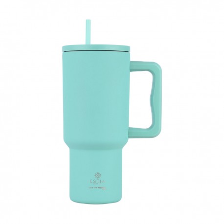 01-32135 ESTIA ΘΕΡΜΟΣ STRAW TUMBLER XL SAVE THE AEGEAN 900ml BERMUDA GREEN
