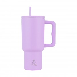 01-32159 ESTIA ΘΕΡΜΟΣ STRAW TUMBLER XL SAVE THE AEGEAN 900ml LAVENDER PURPLE