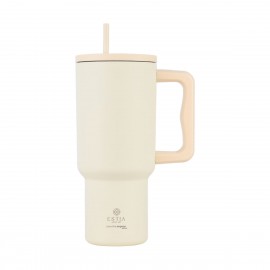 01-32128 ESTIA ΘΕΡΜΟΣ STRAW TUMBLER XL SAVE THE AEGEAN 900ml LILY WHITE