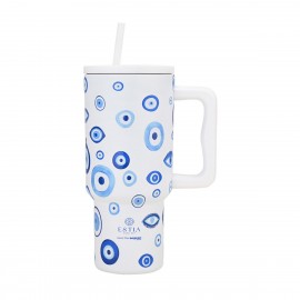 01-35204 ESTIA ΘΕΡΜΟΣ STRAW TUMBLER XL SAVE THE AEGEAN 900ml SPIRIT OF LUCK