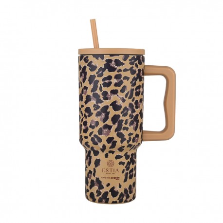 01-34849 ESTIA ΘΕΡΜΟΣ STRAW TUMBLER XL SAVE THE AEGEAN 900ml SPOTTED PROWL