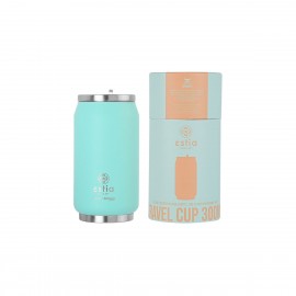01-16708 ESTIA ΘΕΡΜΟΣ TRAVEL CUP SAVE THE AEGEAN 300ml BERMUDA GREEN