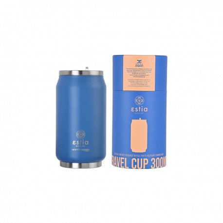 01-16838 ESTIA ΘΕΡΜΟΣ TRAVEL CUP SAVE THE AEGEAN 300ml DENIM BLUE