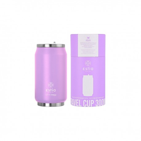 01-16715 ESTIA ΘΕΡΜΟΣ TRAVEL CUP SAVE THE AEGEAN 300ml LAVENDER PURPLE