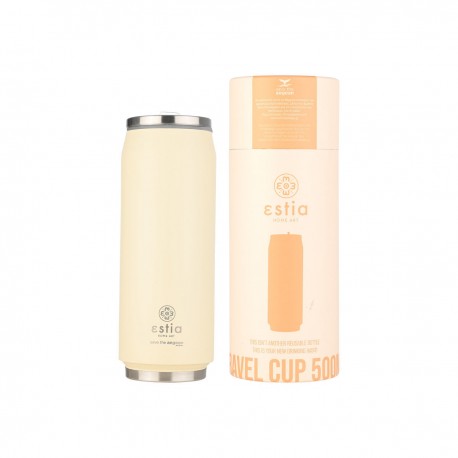 01-22761 ESTIA ΘΕΡΜΟΣ TRAVEL CUP SAVE THE AEGEAN 500ml LILY WHITE