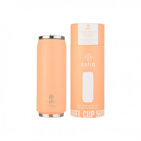 01-23423 ESTIA ΘΕΡΜΟΣ TRAVEL CUP SAVE THE AEGEAN 500ml PEACH FUZZ