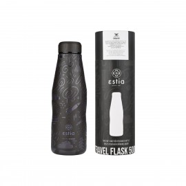 01-22044 ESTIA ΘΕΡΜΟΣ TRAVEL FLASK SAVE THE AEGEAN 500ml NOIR ECHO
