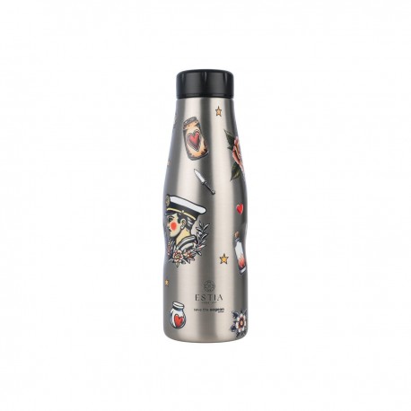 01-31626 ESTIA ΘΕΡΜΟΣ TRAVEL FLASK SAVE THE AEGEAN 500ml OLD SCHOOL INK