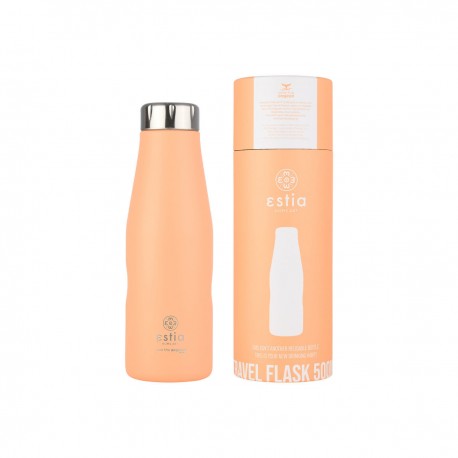 01-23447 ESTIA ΘΕΡΜΟΣ TRAVEL FLASK SAVE THE AEGEAN 500ml PEACH FUZZ