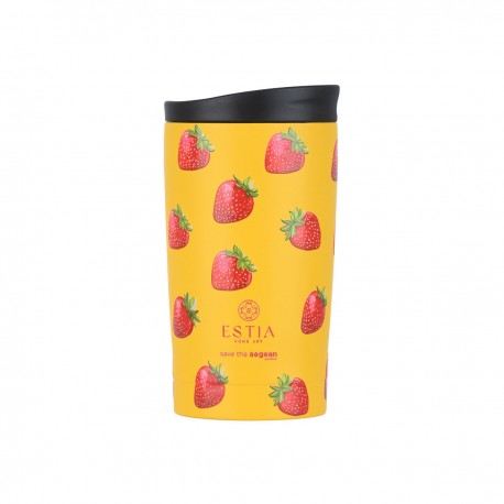 01-31862 ESTIA ΘΕΡΜΟΣ TRAVEL MUG SAVE THE AEGEAN 350ml BERRY BRIGHT