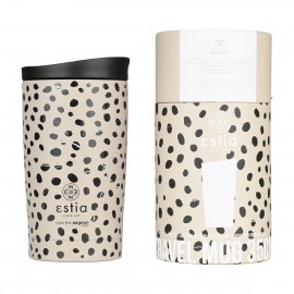 01-25663 ESTIA ΘΕΡΜΟΣ TRAVEL MUG SAVE THE AEGEAN 350ml LEOPARD TAUPE