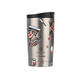 01-31916 ESTIA ΘΕΡΜΟΣ TRAVEL MUG SAVE THE AEGEAN 350ml OLD SCHOOL INK