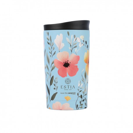 01-31879 ESTIA ΘΕΡΜΟΣ TRAVEL MUG SAVE THE AEGEAN 350ml SKY GARDEN