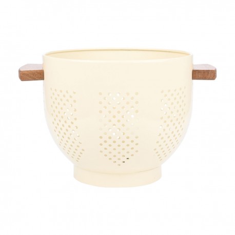 01-23850 ESTIA ΣΟΥΡΩΤΗΡΙ ΖΥΜΑΡΙΚΩΝ ALLURE ΑΛΟΥΜΙΝΙΟΥ 22cm ΜΕ ΞΥΛΙΝΕΣ ΛΑΒΕΣ IVORY